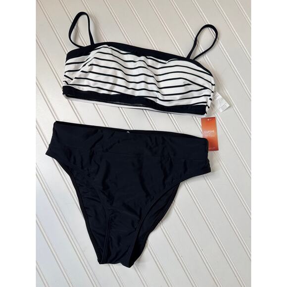NWT Cupshe Two Piece Swimsuit Bikini Bralette & Triangle High Waist BUNDLE Sz L - Picture 5 of 6